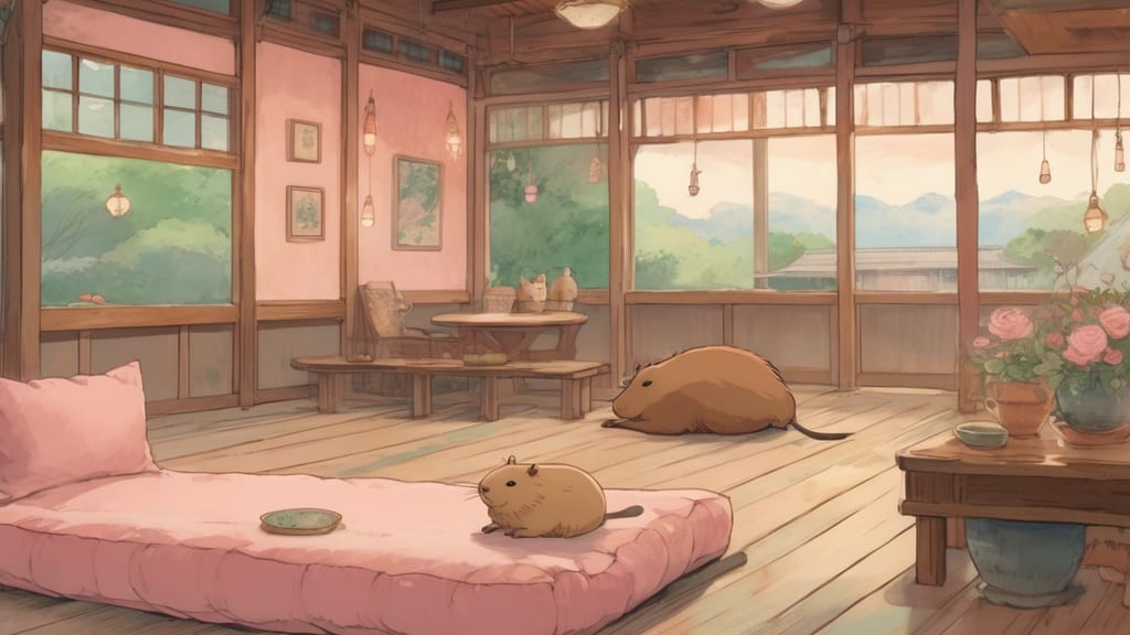 神カフェ縁えにし - Animal Cafe Cafe in Obanazawa, Japan