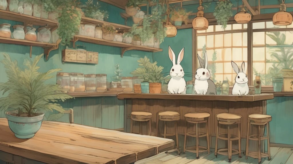読書カフェ ラビット - Animal Cafe Cafe in Chiba, Japan