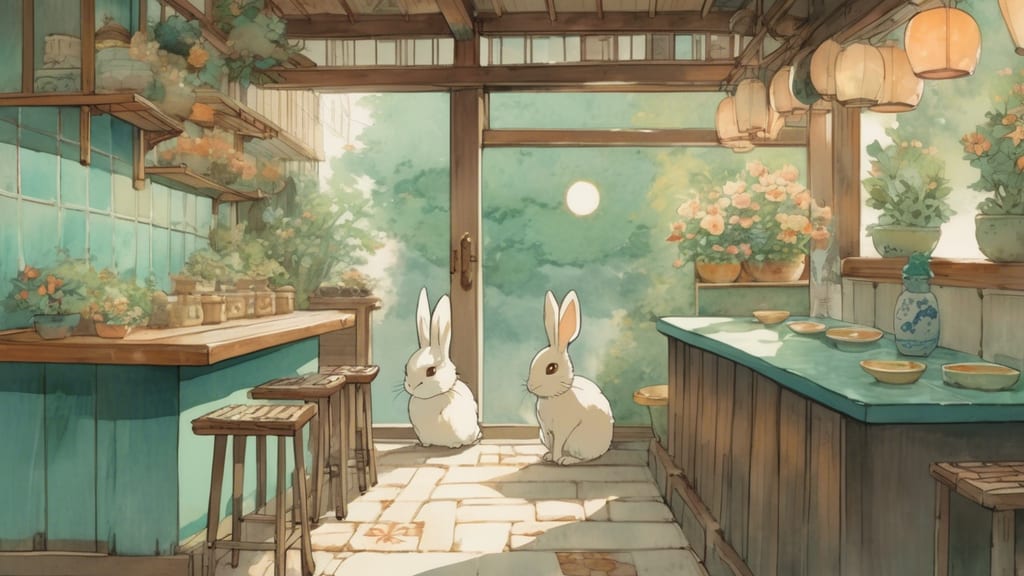 六月の青い鳥 - Animal Cafe Cafe in Tanakamachi, Japan