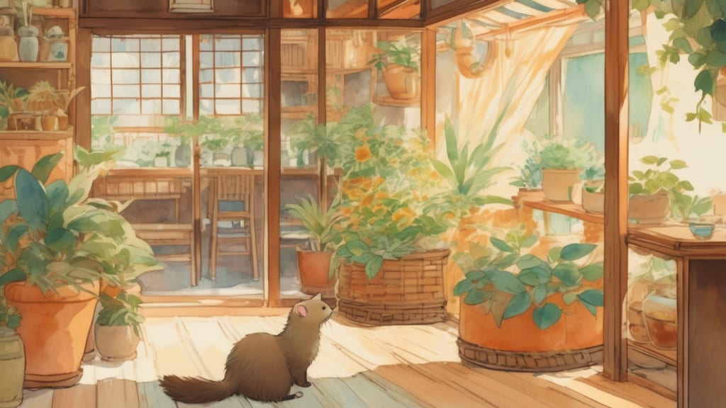 mame cafe 玉造アートボックス2階 - Animal Cafe Cafe in Matsue, Japan