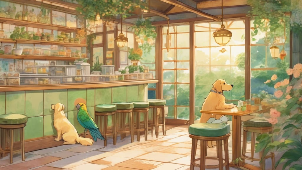 Cosmic Parasol - Animal Cafe Cafe in Kashiwa, Japan