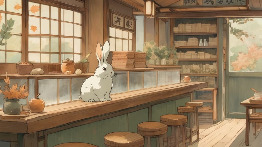 どこでもかふぇ TONCHAN - Animal Cafe Cafe in Taketa, Japan