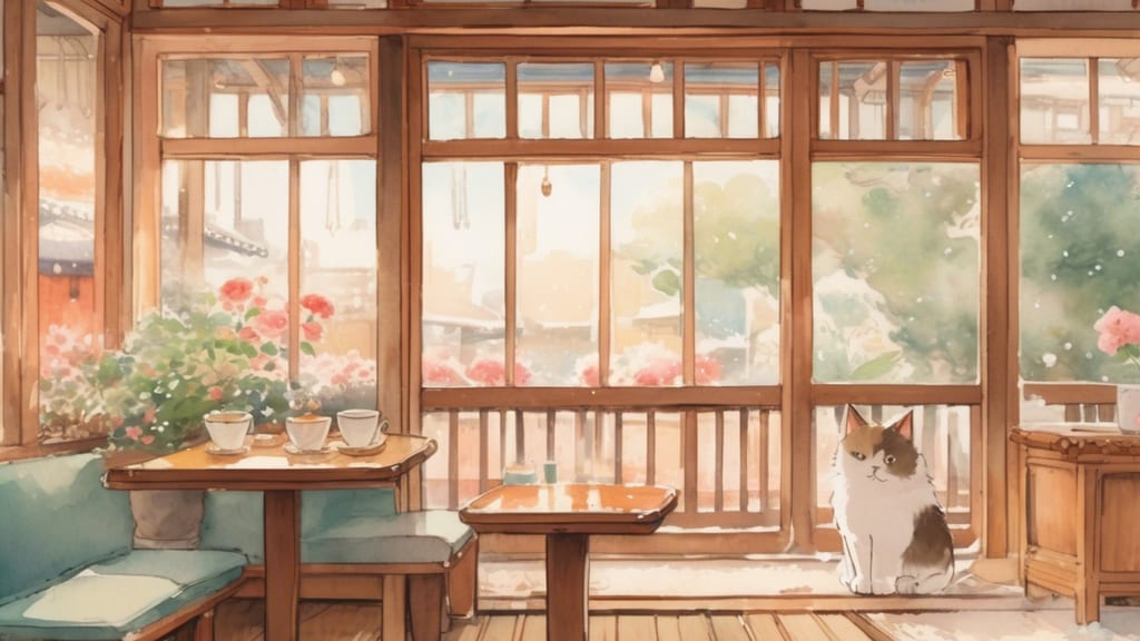 古民家カフェ元麹屋 - Animal Cafe Cafe in Iwafune District, Japan