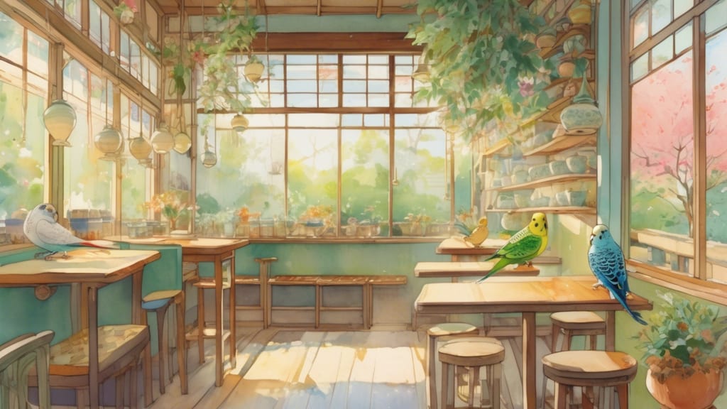 Cafe Kotodama - Bird Cafe Cafe in Takaichi District, Japan