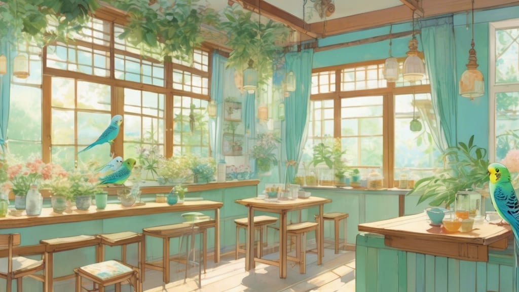 Nekonote - Bird Cafe Cafe in Miyoshi, Japan