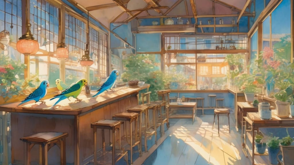 Torii Pines Café - Bird Cafe Cafe in Iwakuni, Japan