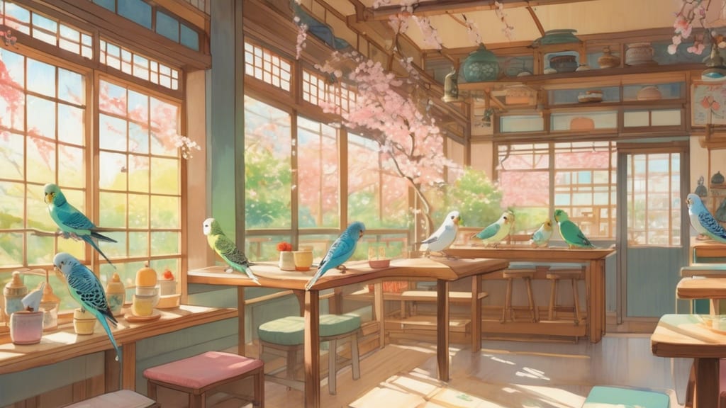 Touch The Birds In The Parakeet Cafe - Bird Cafe Cafe in Fujisawa, Japan