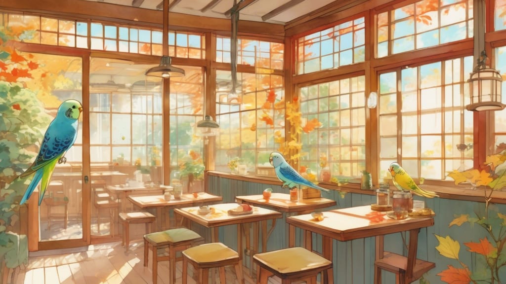 Kitty Blue - Bird Cafe Cafe in Imamachi, Japan