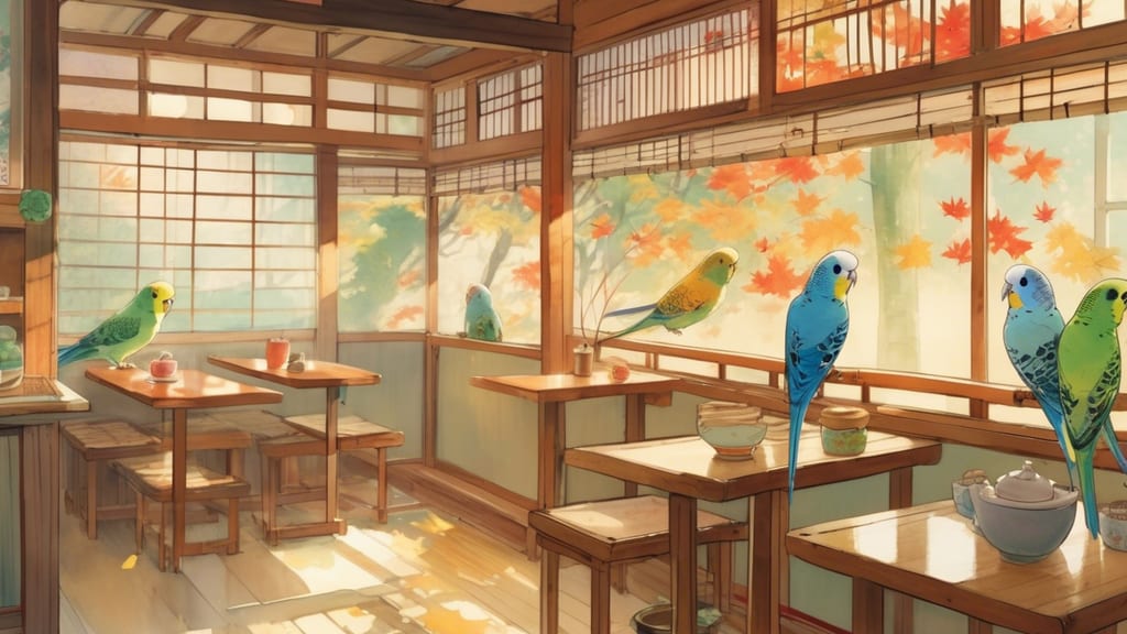 ふわふわインコ - Bird Cafe Cafe in Sasebo, Japan
