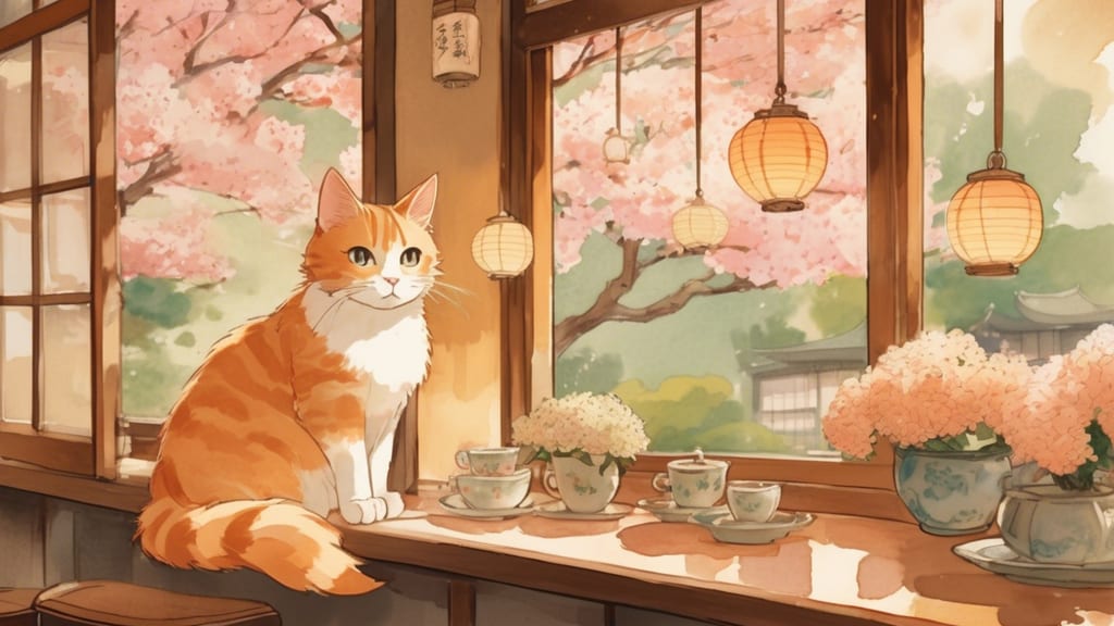 保護猫＆豆柴カフェ凪音 - Cat Cafe Cafe in Himi, Japan