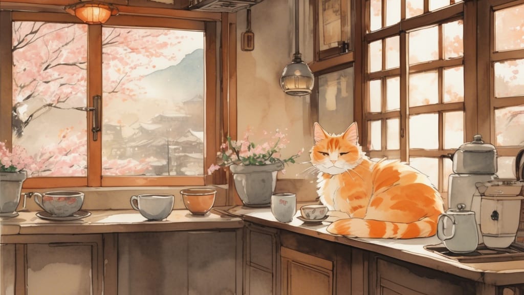 Hidamari - Cat Cafe Cafe in Nagoya, Japan