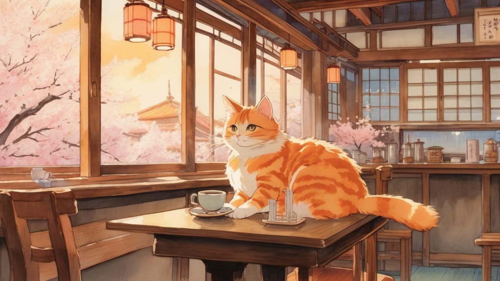 シロネコの団子 - Cat Cafe Cafe in Nanao, Japan