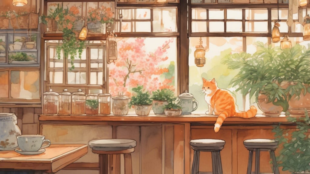 猫スティン～城下町の猫カフェ～ - Cat Cafe Cafe in Fukuchiyama, Japan