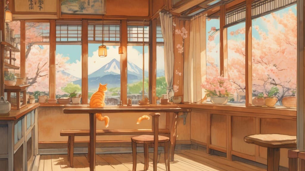 猫のじむしょ - Cat Cafe Cafe in Hanamaki, Japan