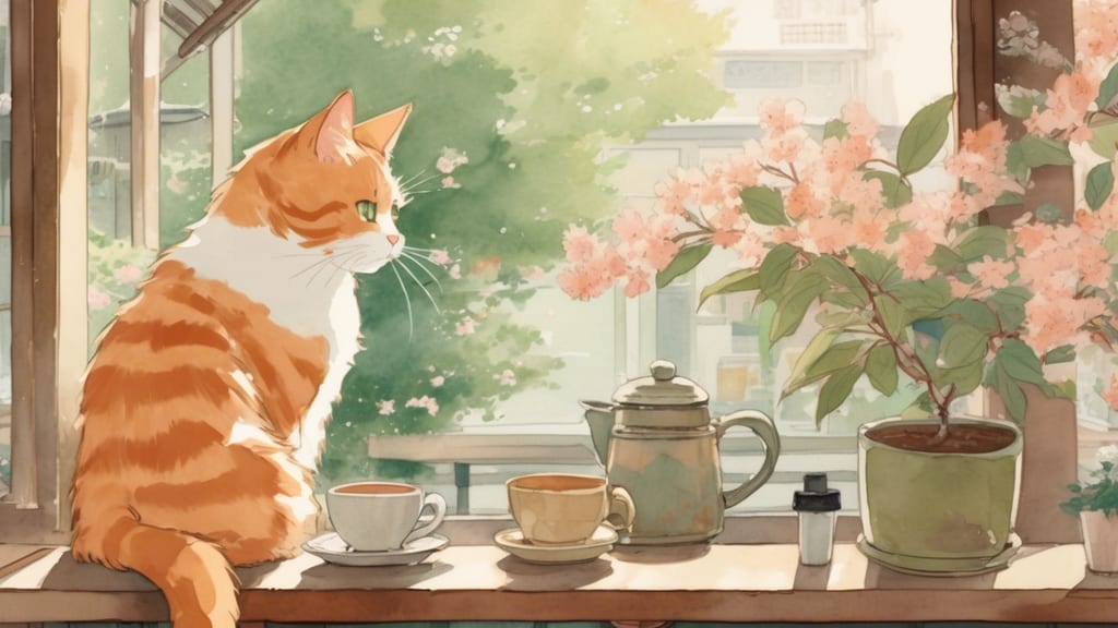 レトロカフェ 長久堂 - Cat Cafe Cafe in Miyazu, Japan