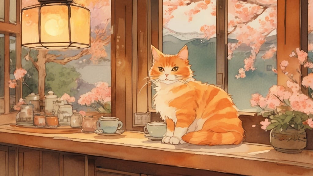 青猫 - Cat Cafe Cafe in Himeji, Japan
