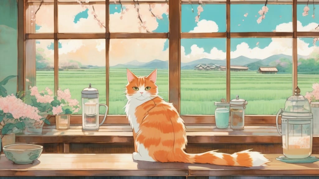 キャットハウス ピンキー - Cat Cafe Cafe in Moka, Japan