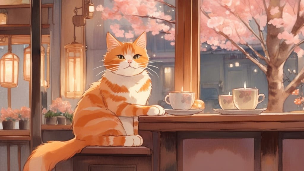 まち猫フルネス - Cat Cafe Cafe in Miyoshi, Japan