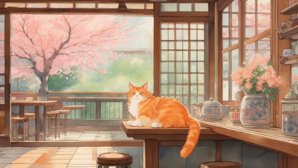 Five Cats - Cat Cafe Cafe in Hirosaki, Japan