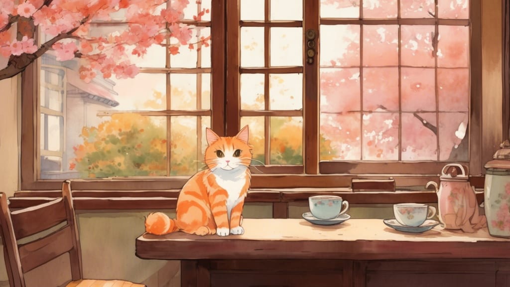 ごはん&カフェだいまる - Cat Cafe Cafe in Moka, Japan