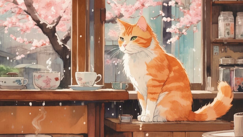 ねこカフェ るーと48 - Cat Cafe Cafe in Nakama, Japan