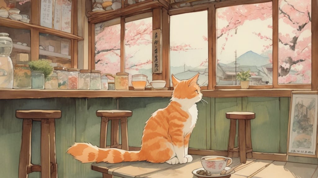 旅と猫と - Cat Cafe Cafe in Sasebo, Japan