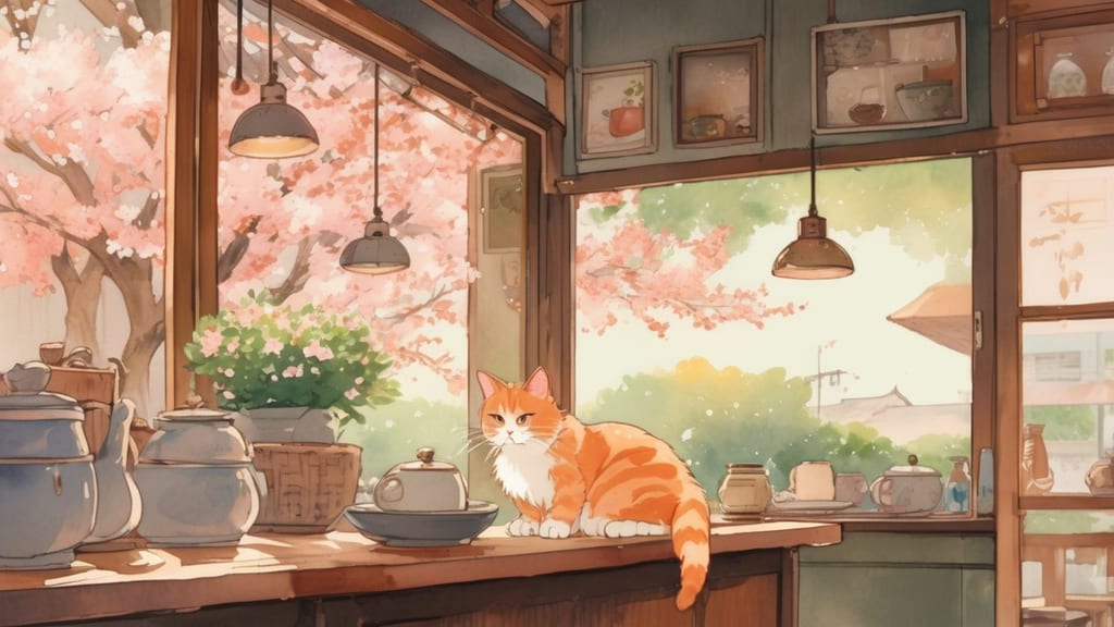 港珈琲 井川 - Cat Cafe Cafe in Sakaiminato, Japan