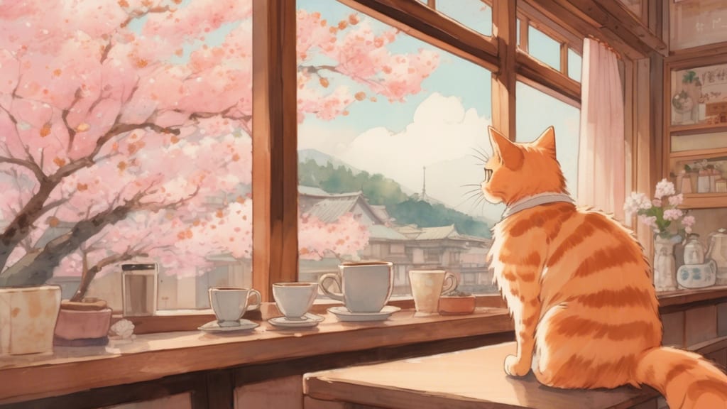 キャットラウンジ ノンノン - Cat Cafe Cafe in Sendai, Japan