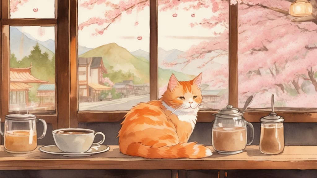 Nekokafe Kyurigu Tenjinten - Cat Cafe Cafe in Fukuoka, Japan