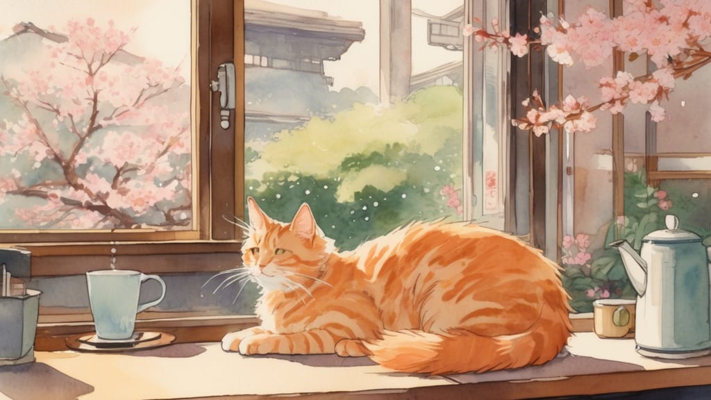 いっしんち - Cat Cafe Cafe in Honjomachi, Japan