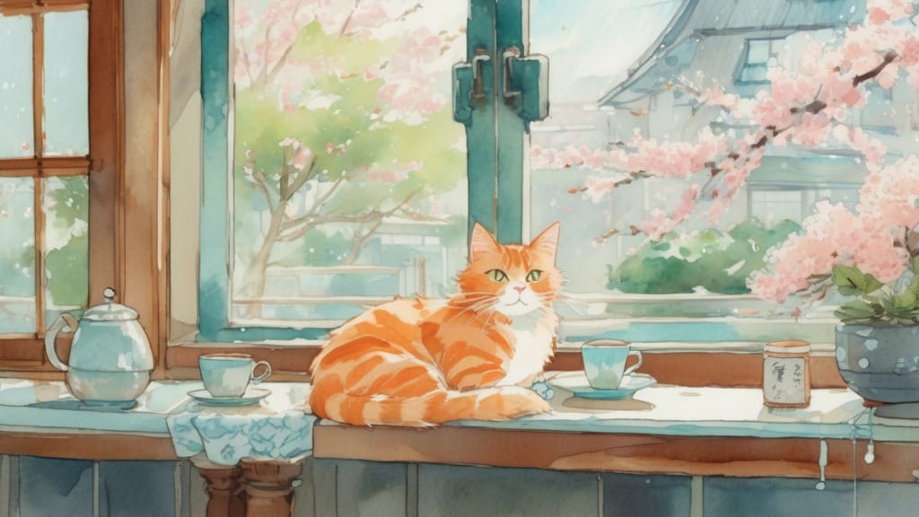 Book & Café Kotoba no Haoto - Cat Cafe Cafe in Kyoto, Japan