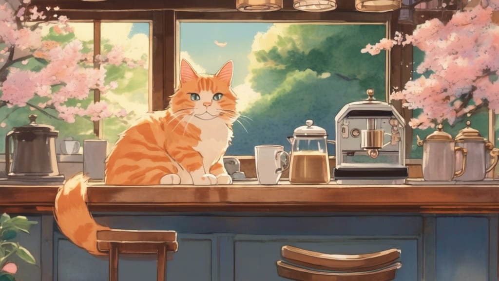 クレープと猫の家 - Cat Cafe Cafe in Kurume, Japan