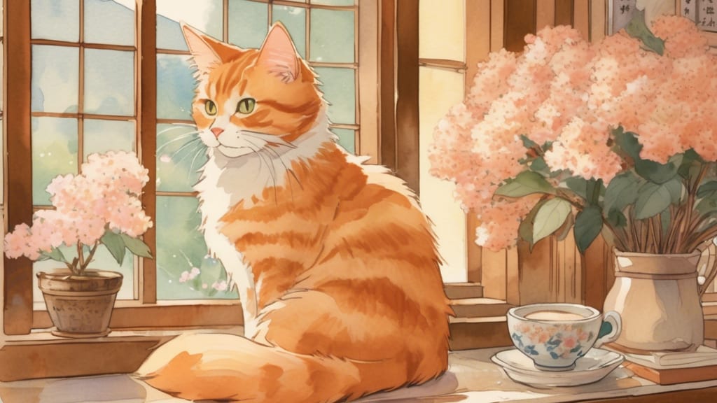 花と猫 - Cat Cafe Cafe in Chofu, Japan