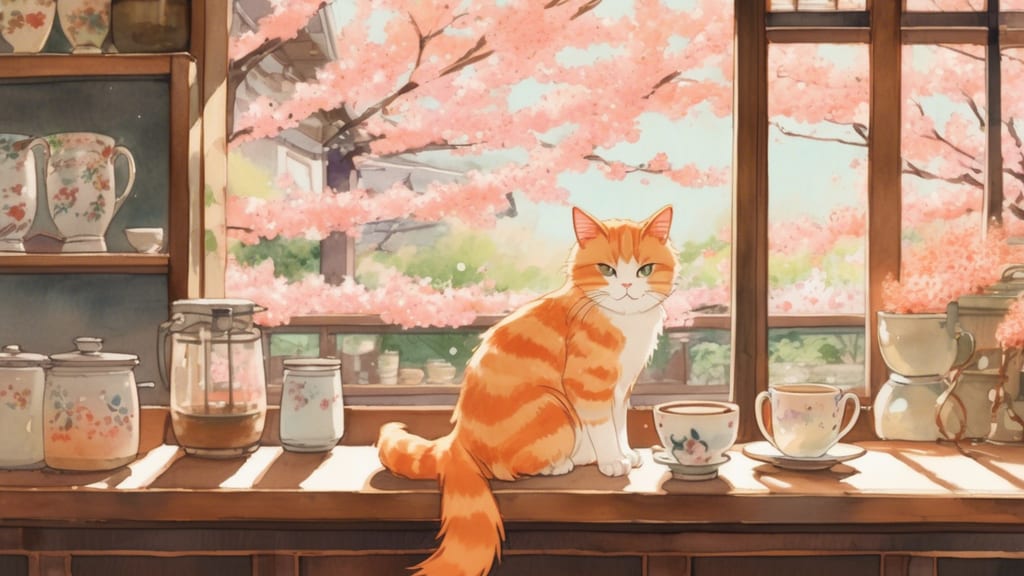 Diorama restaurant - Cat Cafe Cafe in Osaka, Japan