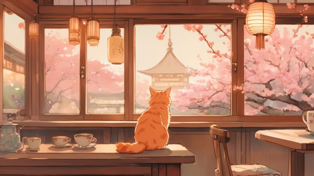 猫ん家 KAJU - Cat Cafe Cafe in Uki, Japan