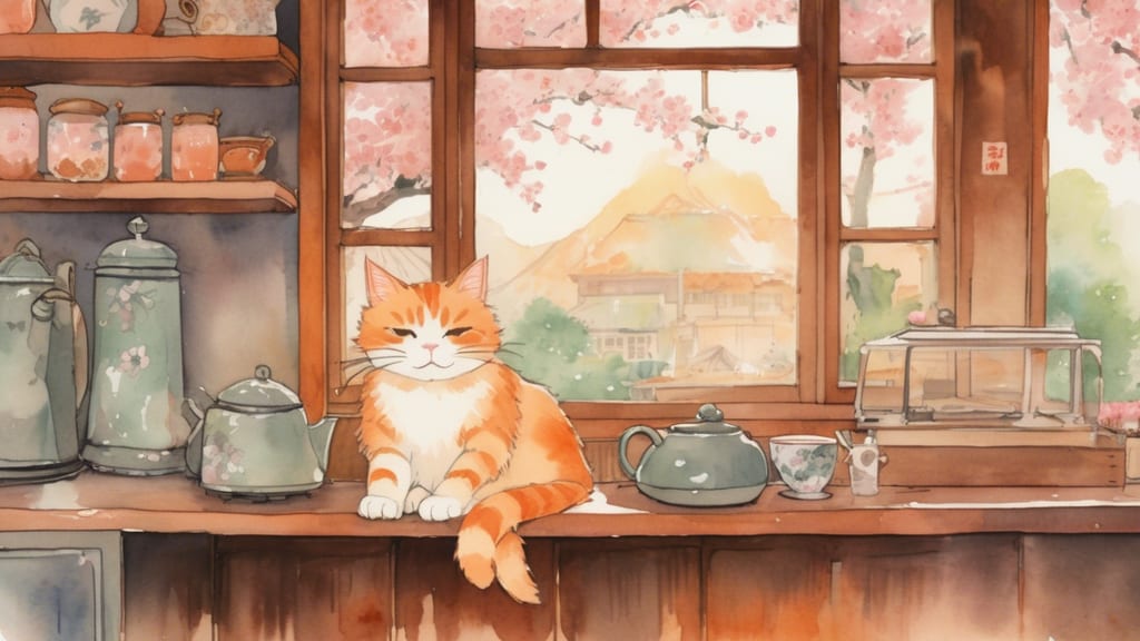 Neko Jikan - Cat Cafe Cafe in Mikata District, Japan