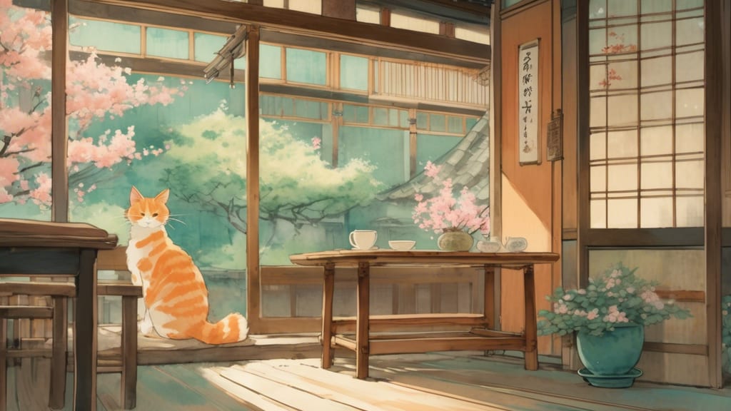 猫カフェNYAON - Cat Cafe Cafe in Dazaifu, Japan