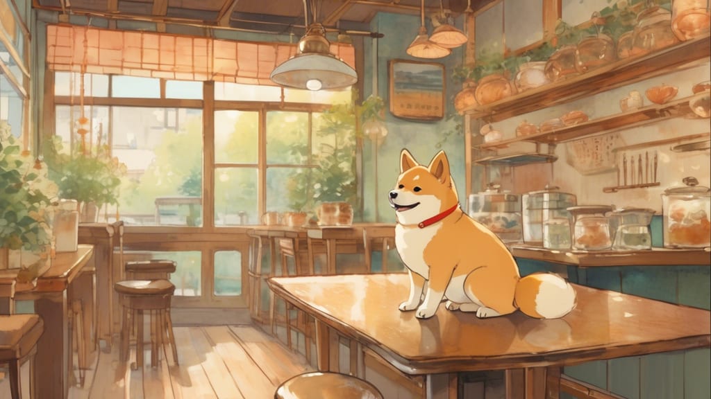 スケッチブック - Dog Cafe Cafe in Machida, Japan