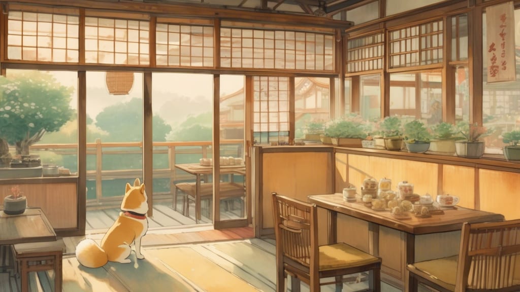 Orange - Dog Cafe Cafe in Onomichi, Japan
