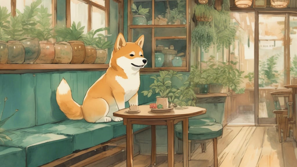 Harajuku Mame Shiba Cafe - Dog Cafe Cafe in Shibuya, Japan