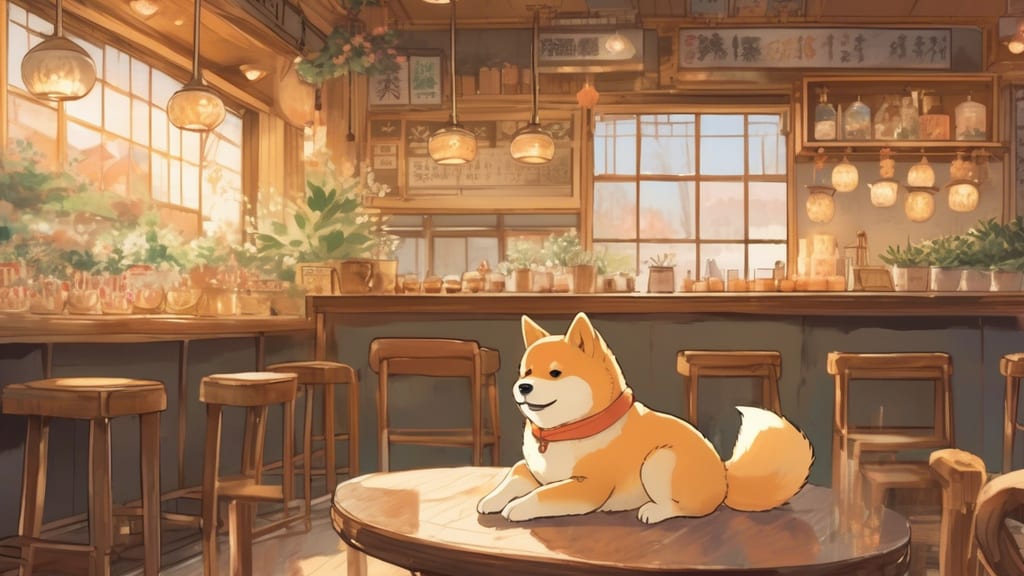 由布院豆柴カフェ - Dog Cafe Cafe in Yufu, Japan