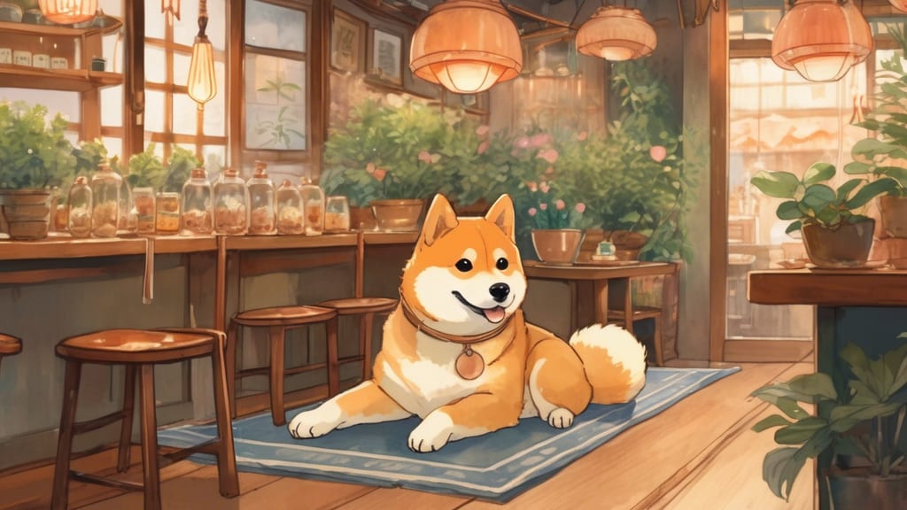 アトリエ・カフェ青い犬 - Dog Cafe Cafe in Tamura District, Japan