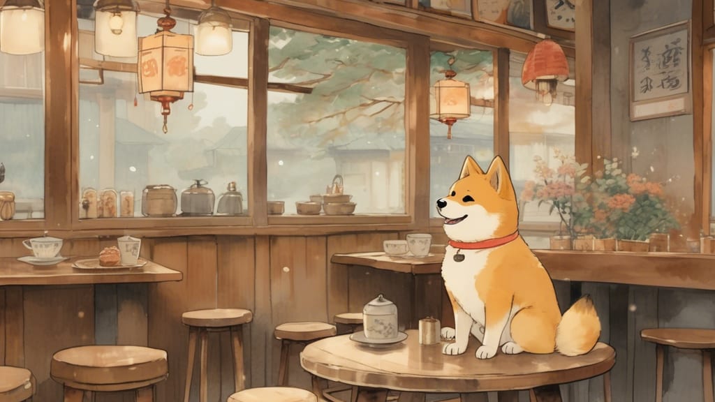 Bandai Snow Dog - Dog Cafe Cafe in Yama District, Japan