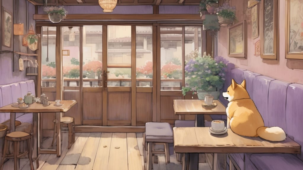Saku Saku Cafe - Dog Cafe Cafe in Akitakata, Japan
