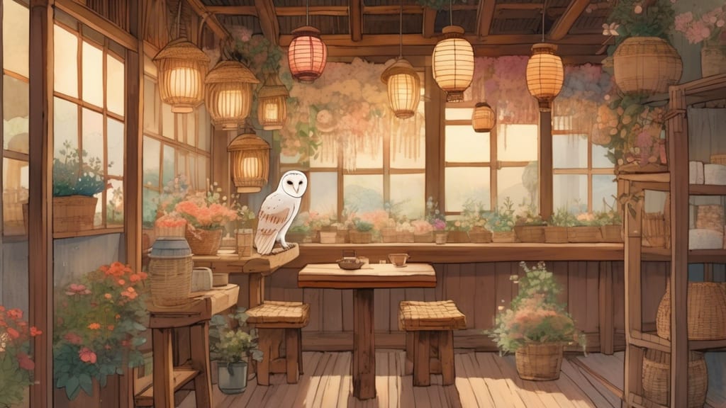 湯布院のフクロウの森 - Owl Cafe Cafe in Yufu, Japan