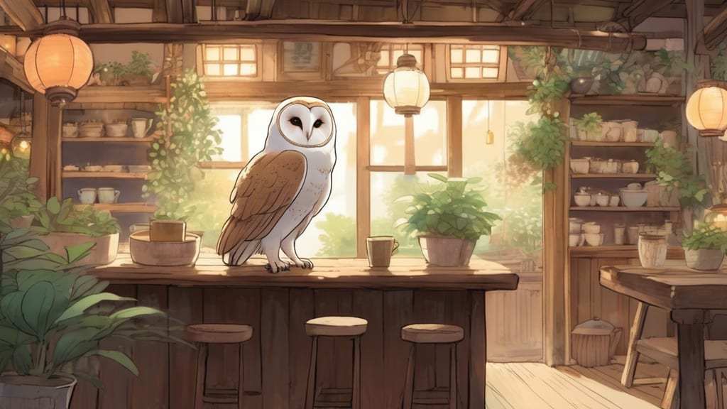 ふくろうカフェ もなかときなこ - Owl Cafe Cafe in Hirakata, Japan