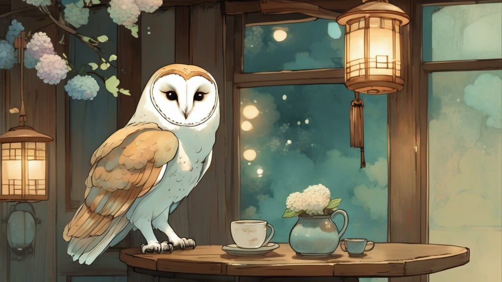 Lunch & Cafe Bar OWL - Owl Cafe Cafe in Kozushima Village, Japan