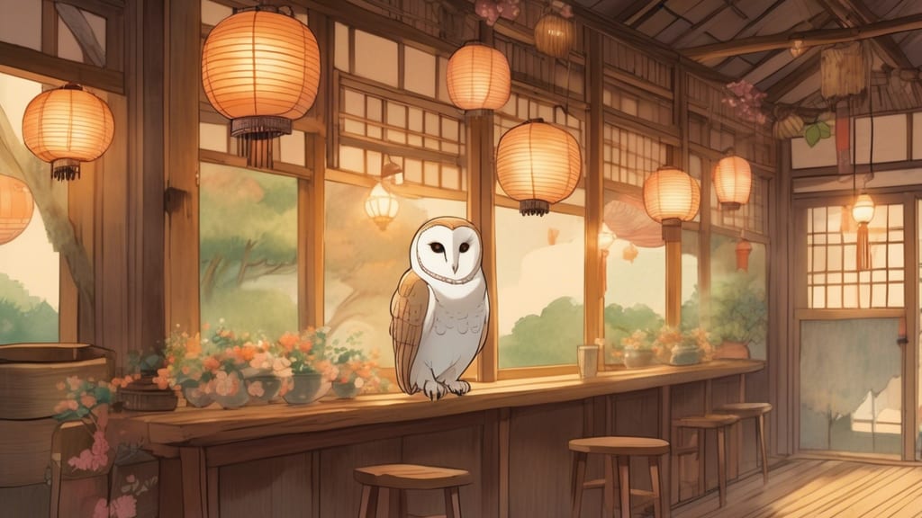 Owl - Owl Cafe Cafe in Akaiwa, Japan