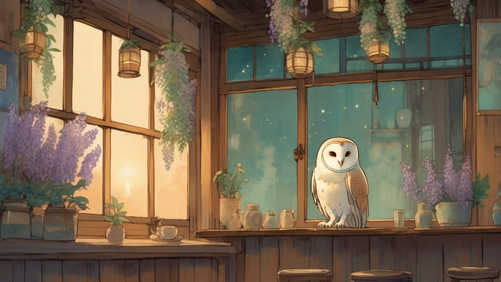Fukurokafe Ricky Akitaten + - Owl Cafe Cafe in Senshukubotamachi, Japan