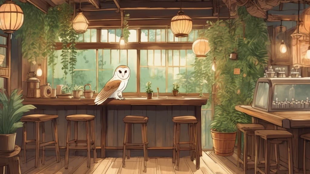 Owl - Owl Cafe Cafe in Okayama, Japan